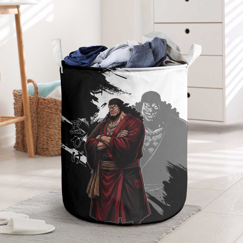 One Piece Blackbeard Laundry Basket Dark Emperor Ink Splash Graphic