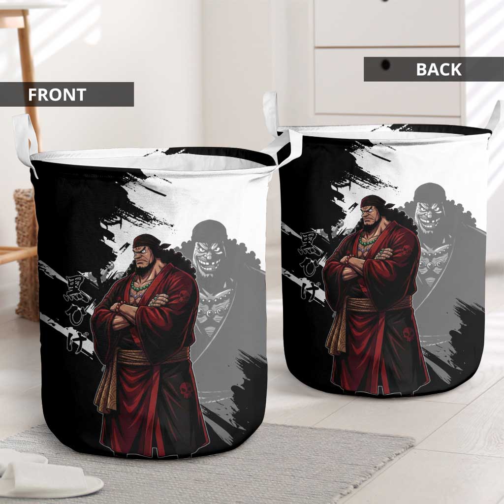 One Piece Blackbeard Laundry Basket Dark Emperor Ink Splash Graphic