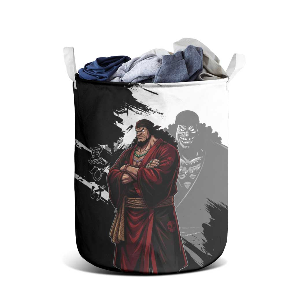One Piece Blackbeard Laundry Basket Dark Emperor Ink Splash Graphic
