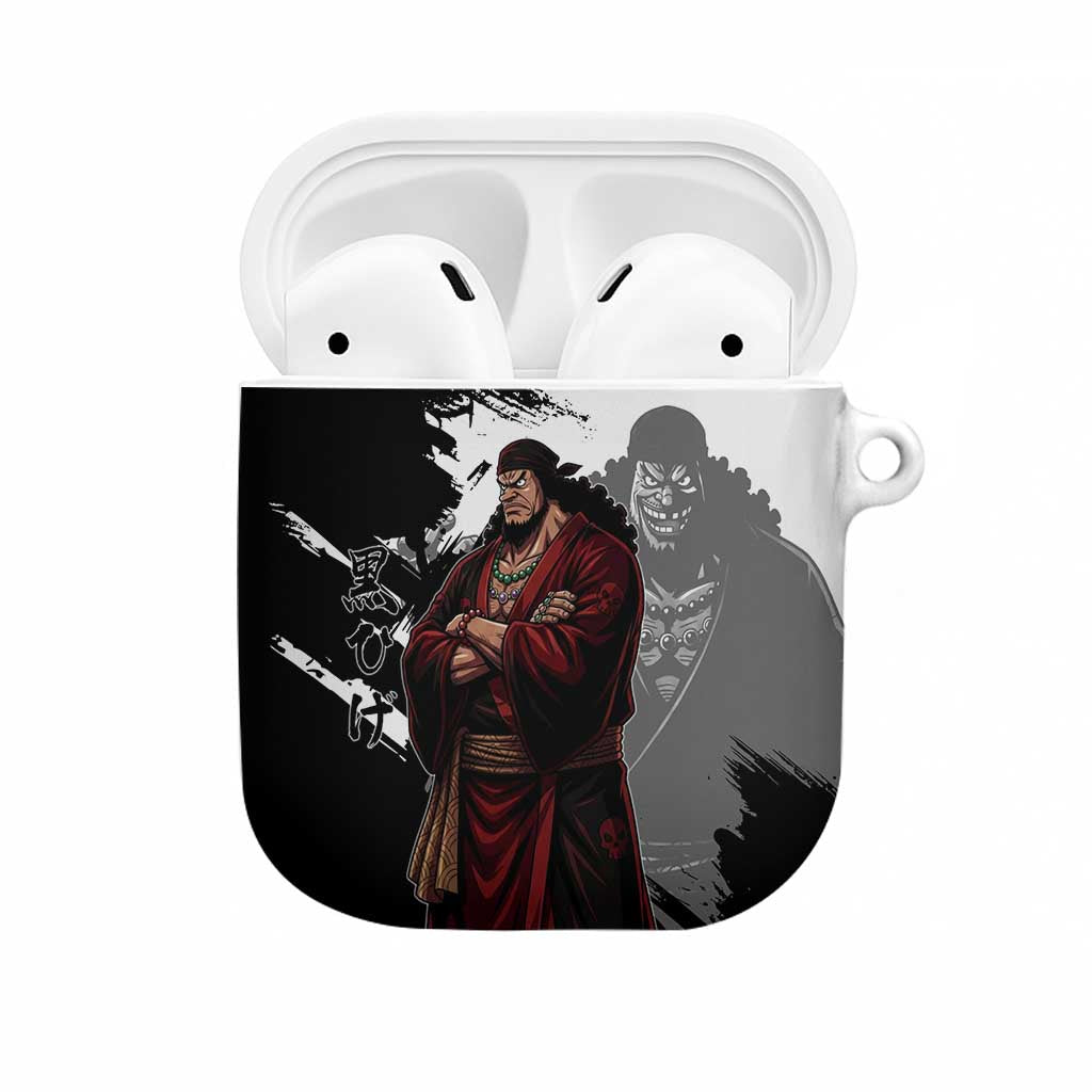 One Piece Blackbeard AirPods Case Dark Emperor Ink Splash Graphic