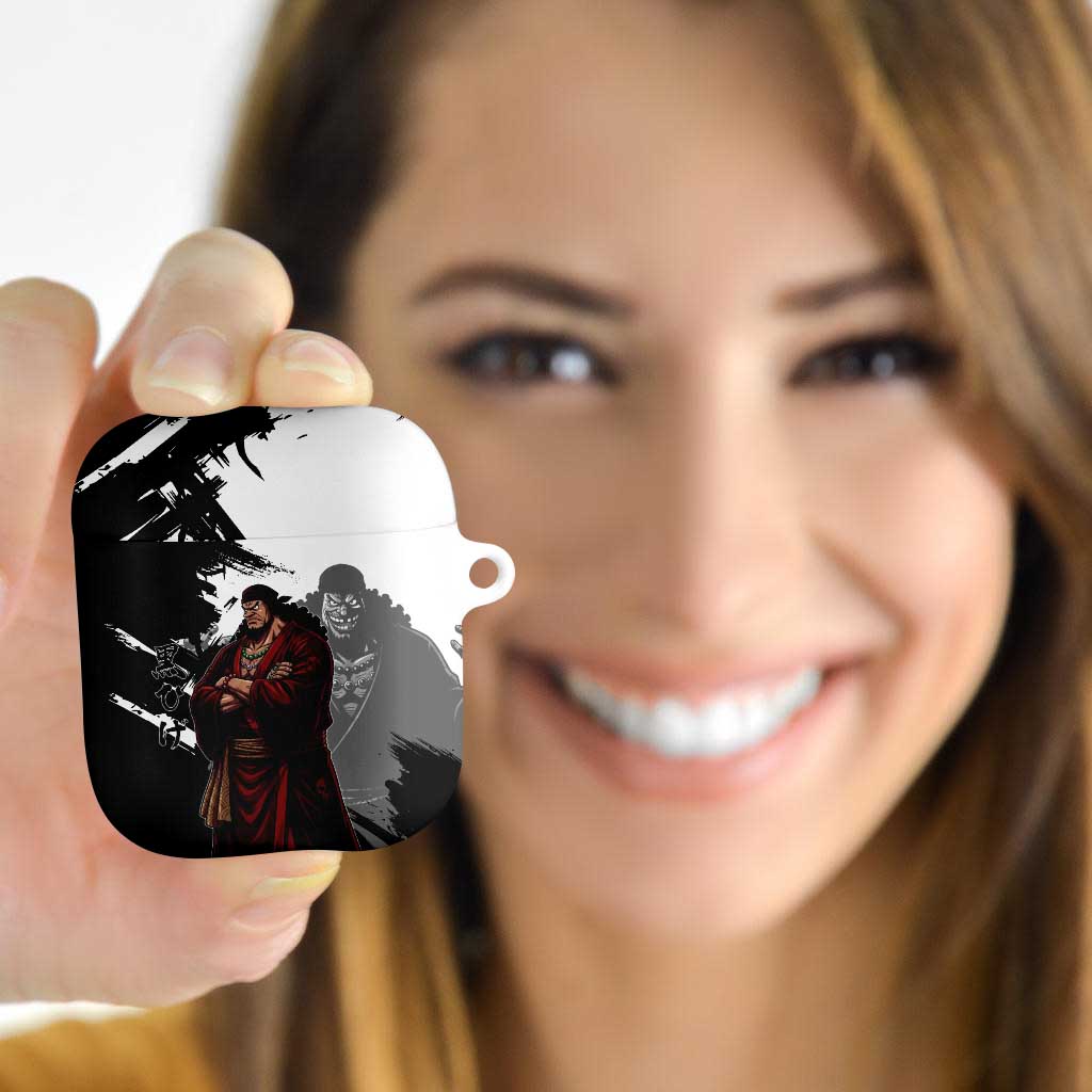One Piece Blackbeard AirPods Case Dark Emperor Ink Splash Graphic