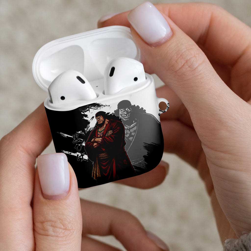 One Piece Blackbeard AirPods Case Dark Emperor Ink Splash Graphic