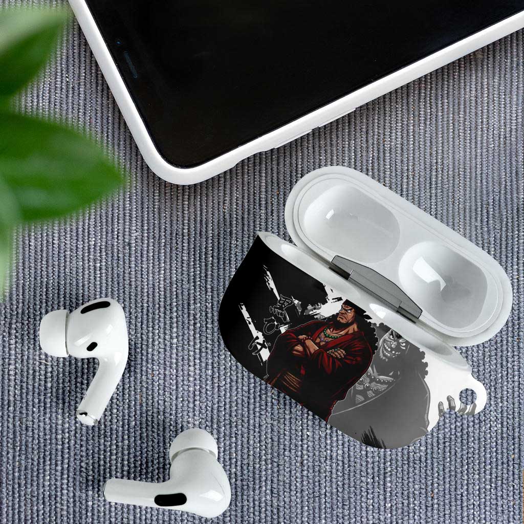 One Piece Blackbeard AirPods Case Dark Emperor Ink Splash Graphic