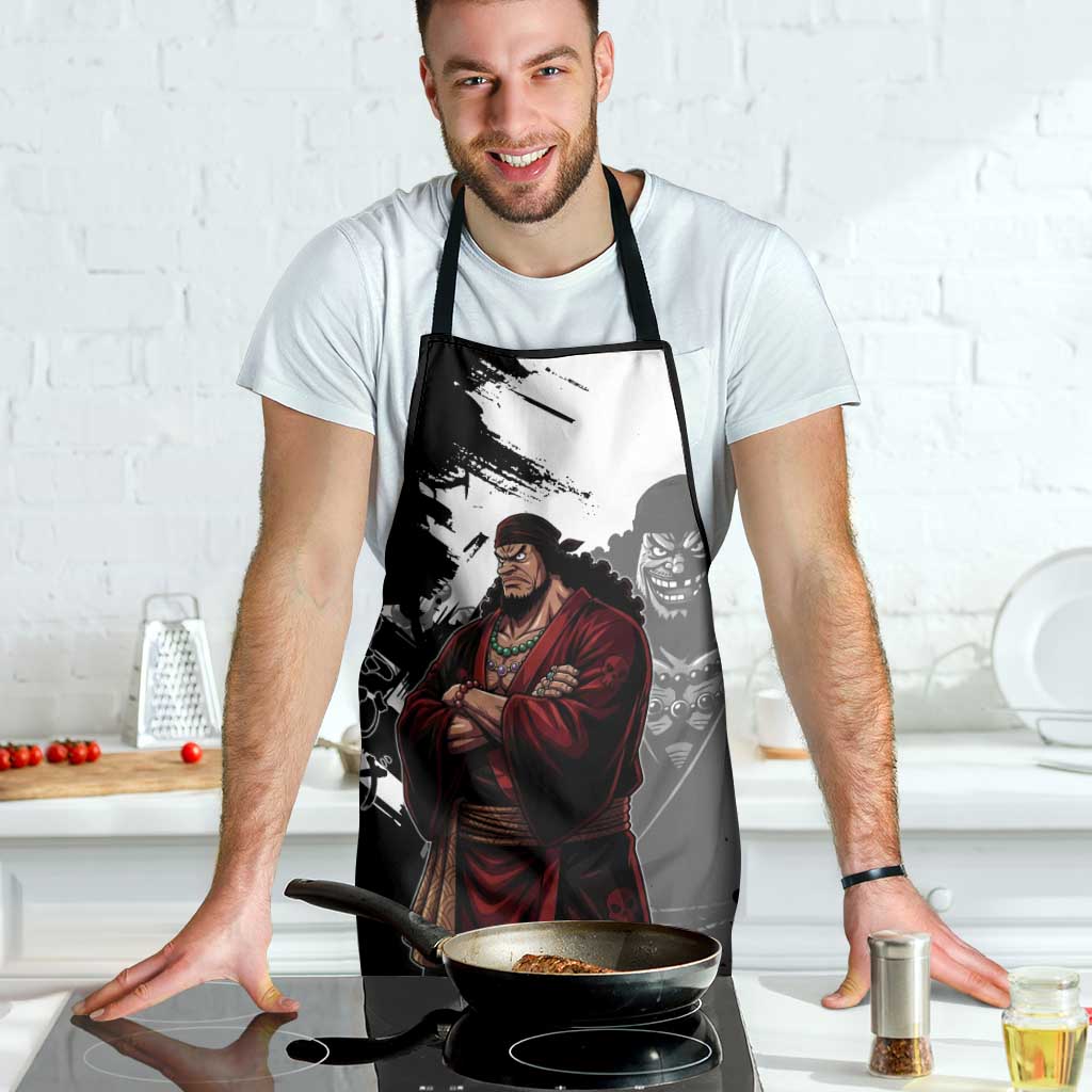 One Piece Blackbeard Apron Dark Emperor Ink Splash Graphic
