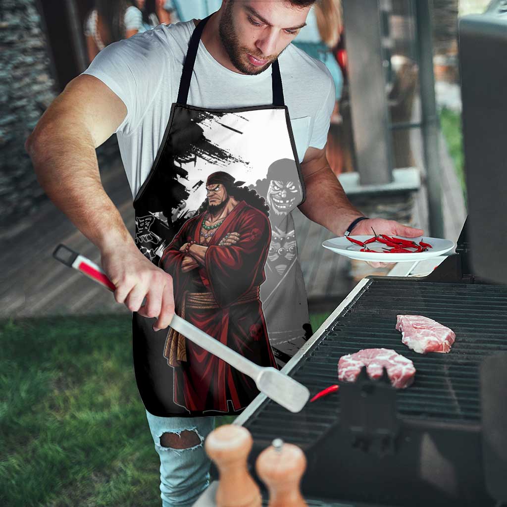 One Piece Blackbeard Apron Dark Emperor Ink Splash Graphic