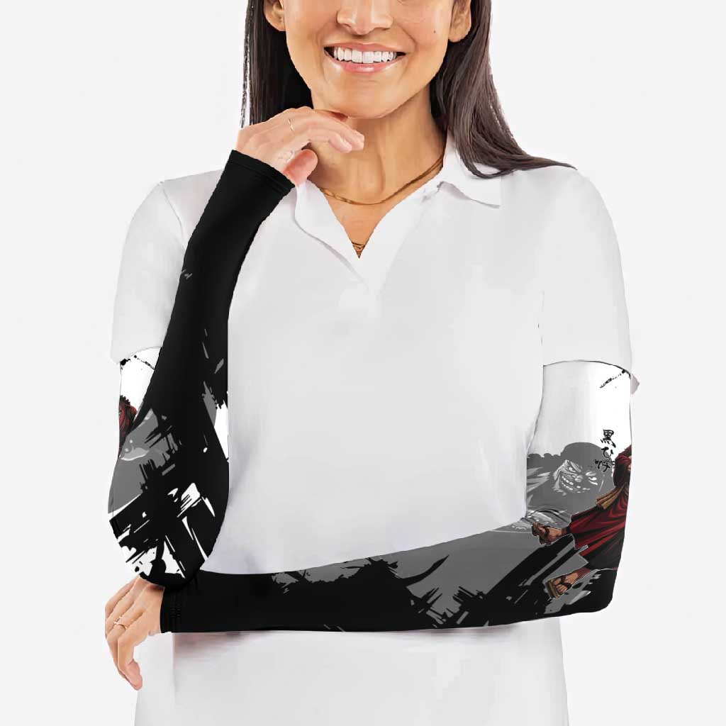 One Piece Blackbeard Arm Sleeves Dark Emperor Ink Splash Graphic