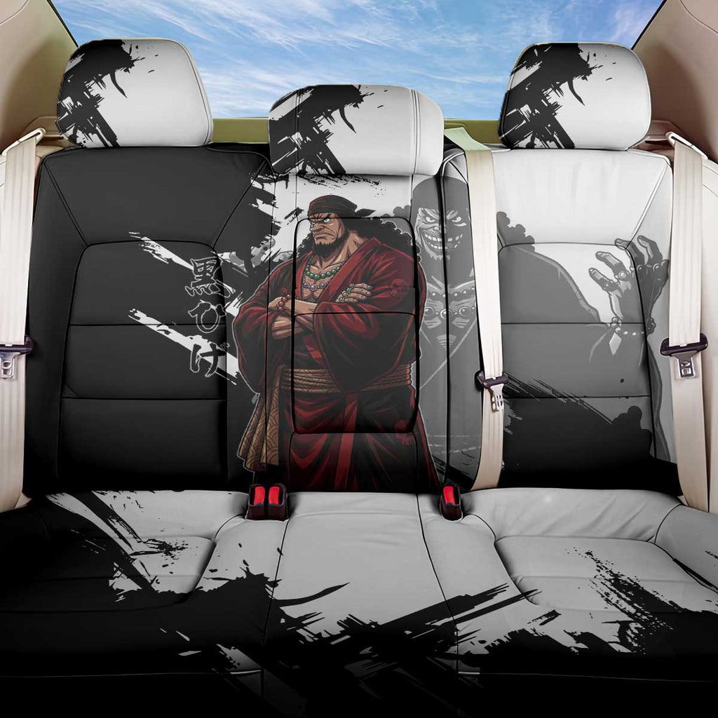 One Piece Blackbeard Back Car Seat Cover Dark Emperor Ink Splash Graphic