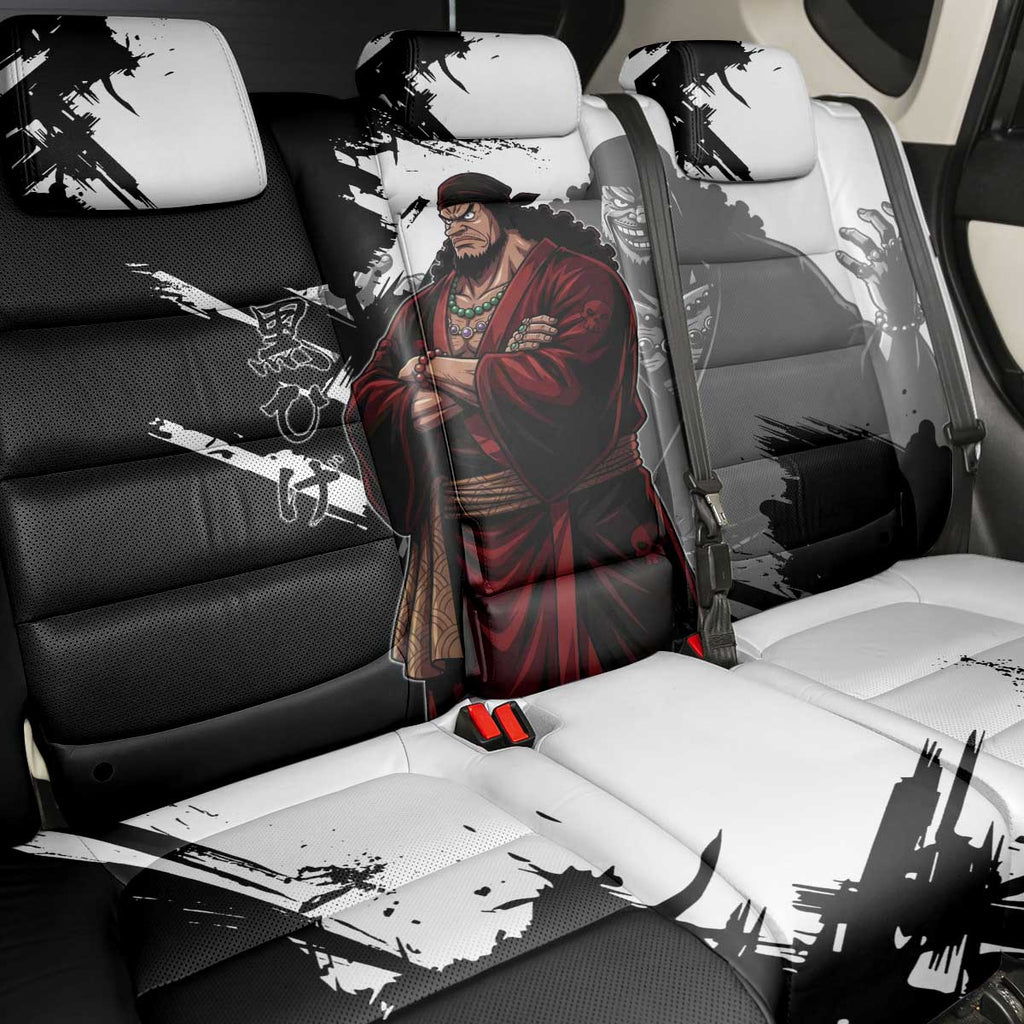One Piece Blackbeard Back Car Seat Cover Dark Emperor Ink Splash Graphic