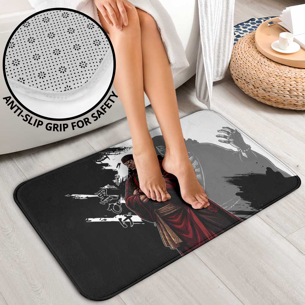 One Piece Blackbeard Bathroom Set Dark Emperor Ink Splash Graphic
