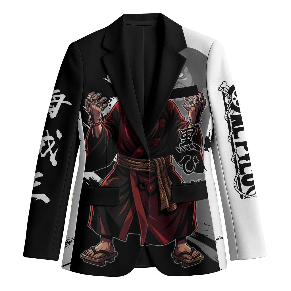 One Piece Blackbeard Blazer Dark Emperor Ink Splash Graphic