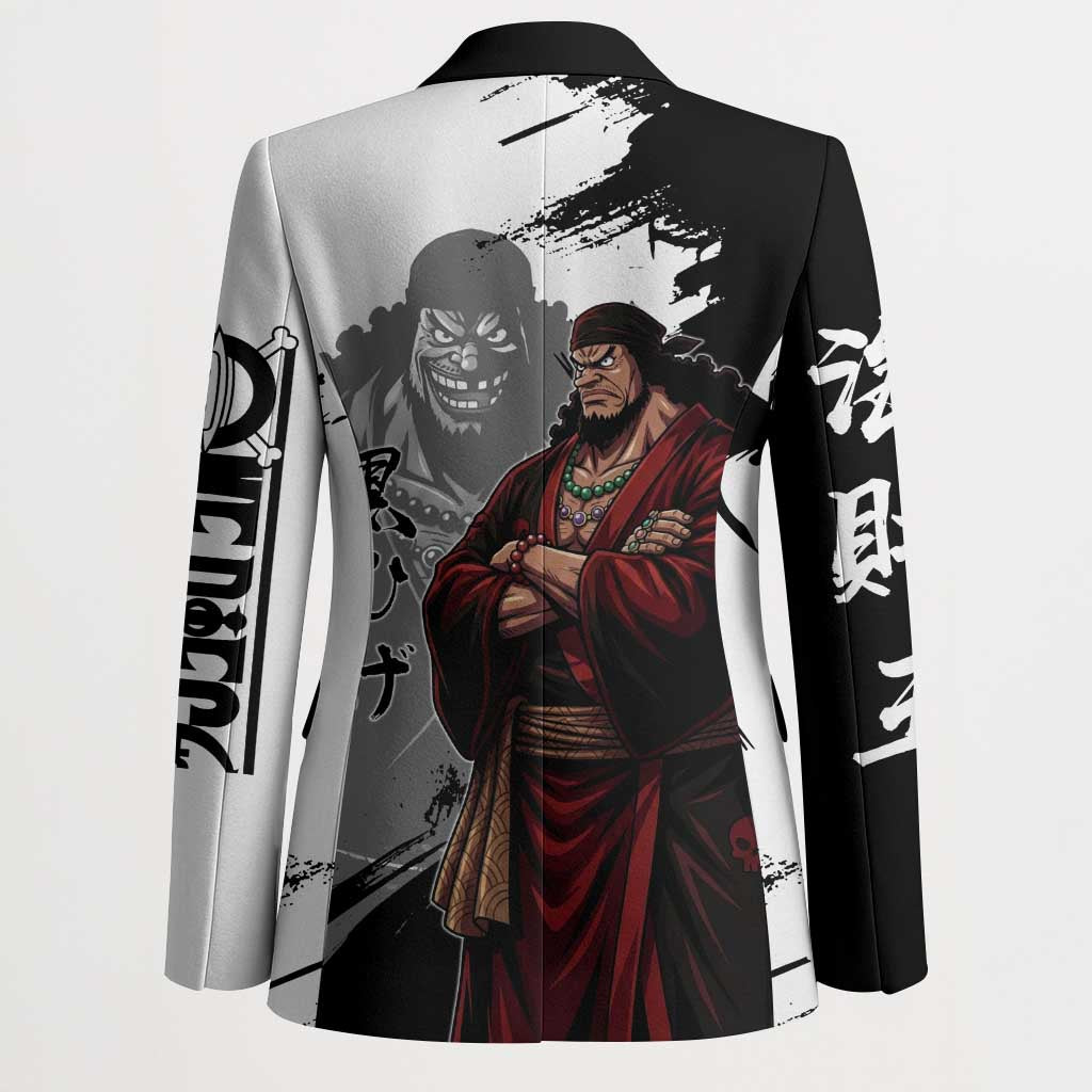 One Piece Blackbeard Blazer Dark Emperor Ink Splash Graphic