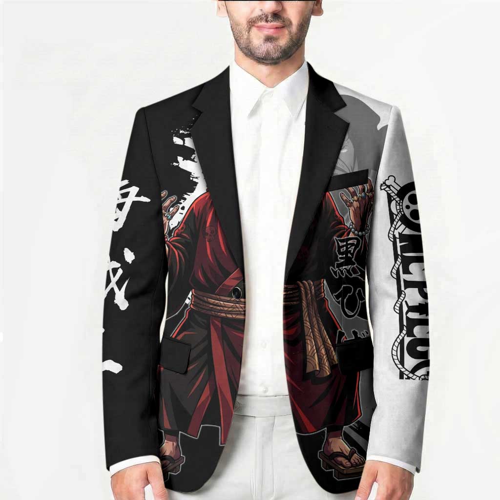 One Piece Blackbeard Blazer Dark Emperor Ink Splash Graphic