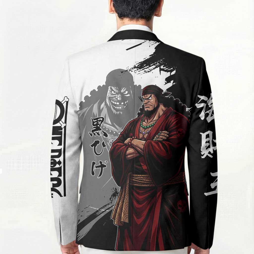 One Piece Blackbeard Blazer Dark Emperor Ink Splash Graphic