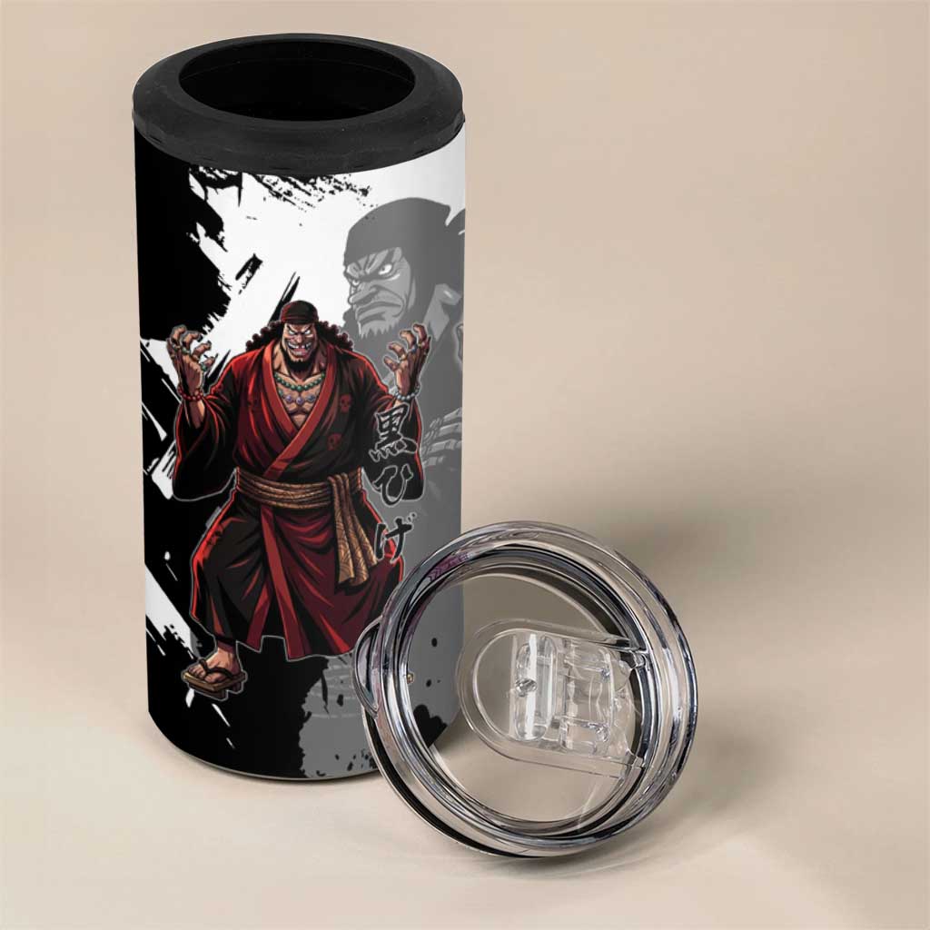 One Piece Blackbeard 4 in 1 Can Cooler Tumbler Dark Emperor Ink Splash Graphic