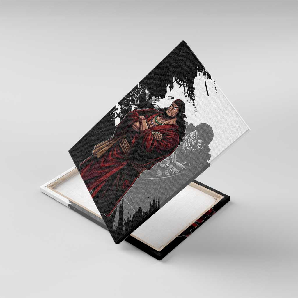 One Piece Blackbeard Canvas Wall Art Dark Emperor Ink Splash Graphic