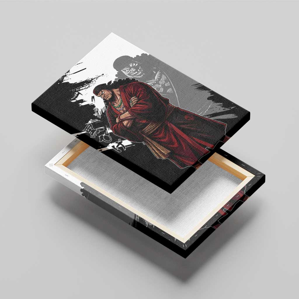 One Piece Blackbeard Canvas Wall Art Dark Emperor Ink Splash Graphic