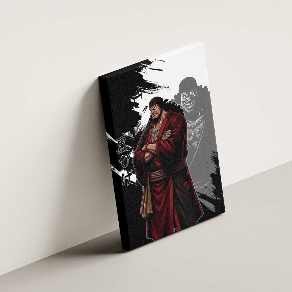 One Piece Blackbeard Canvas Wall Art Dark Emperor Ink Splash Graphic