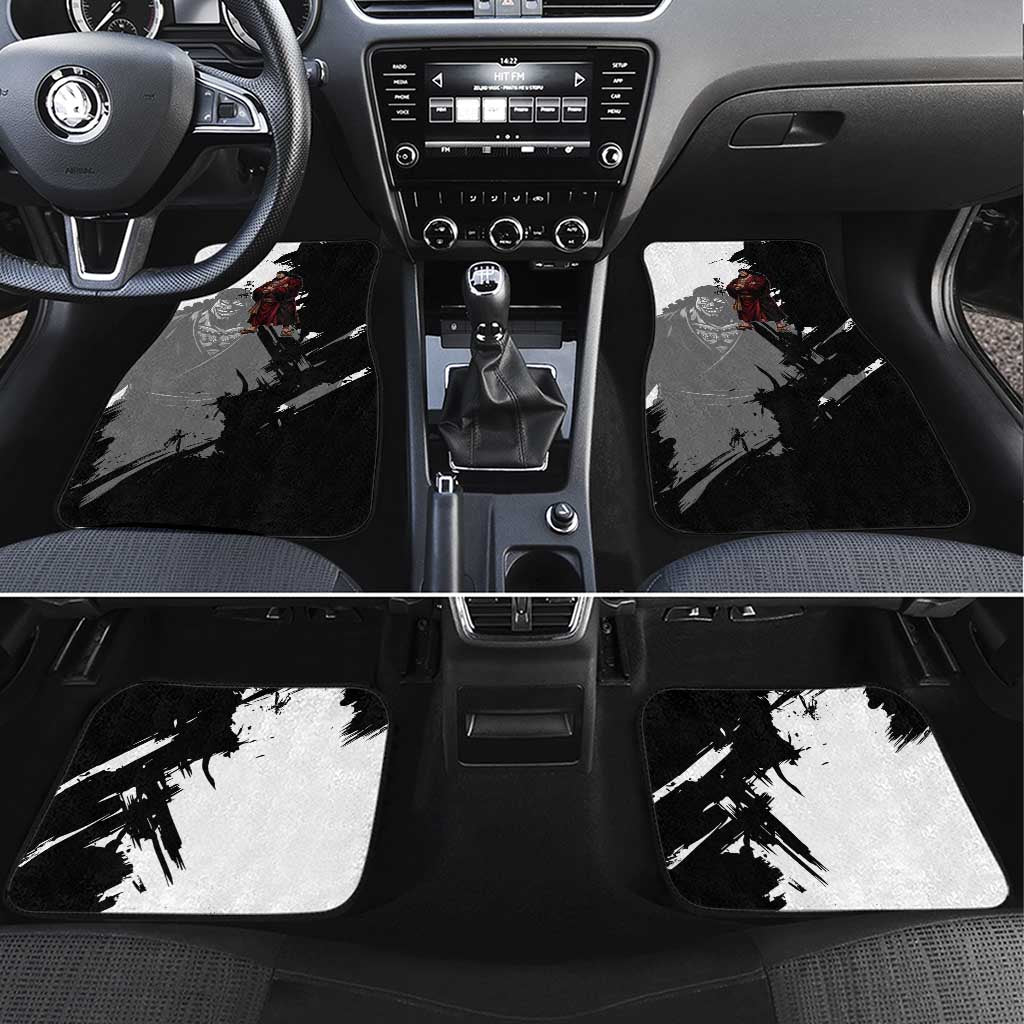 One Piece Blackbeard Car Mats Dark Emperor Ink Splash Graphic