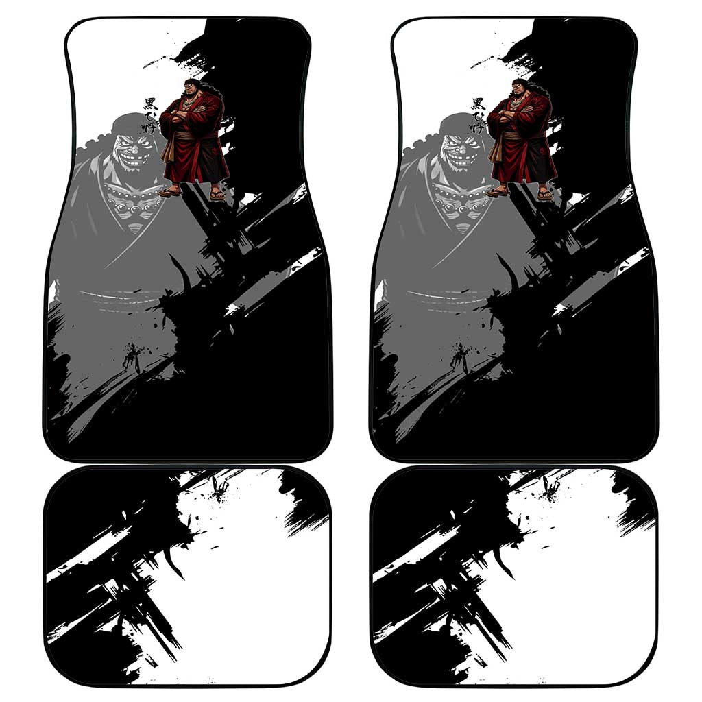One Piece Blackbeard Car Mats Dark Emperor Ink Splash Graphic