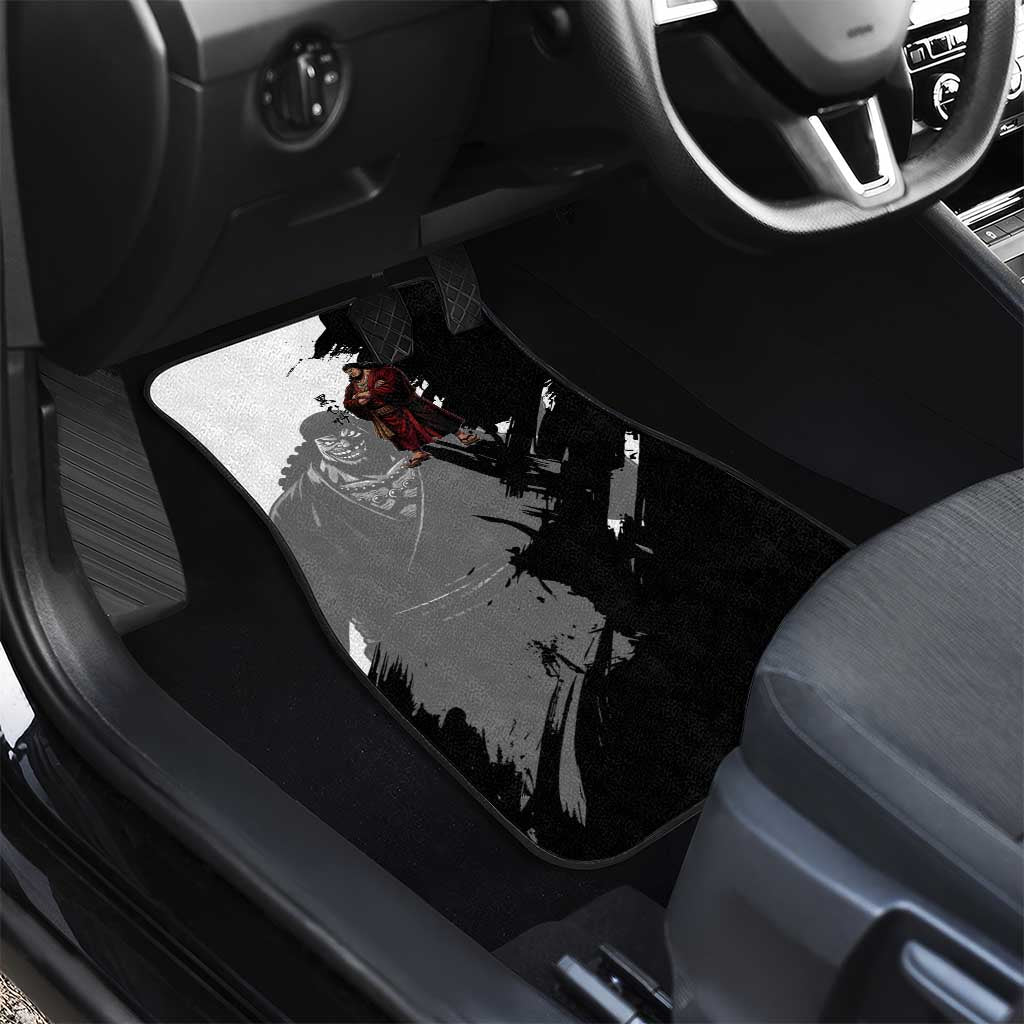 One Piece Blackbeard Car Mats Dark Emperor Ink Splash Graphic