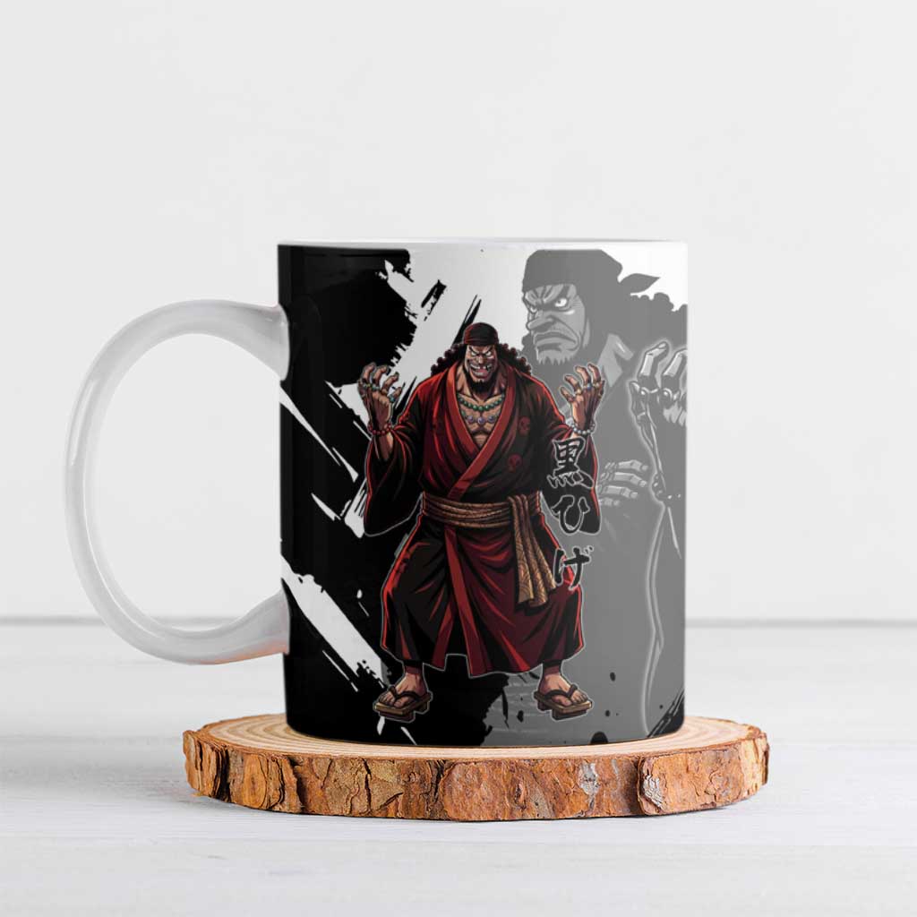 One Piece Blackbeard Ceramic Mug Dark Emperor Ink Splash Graphic