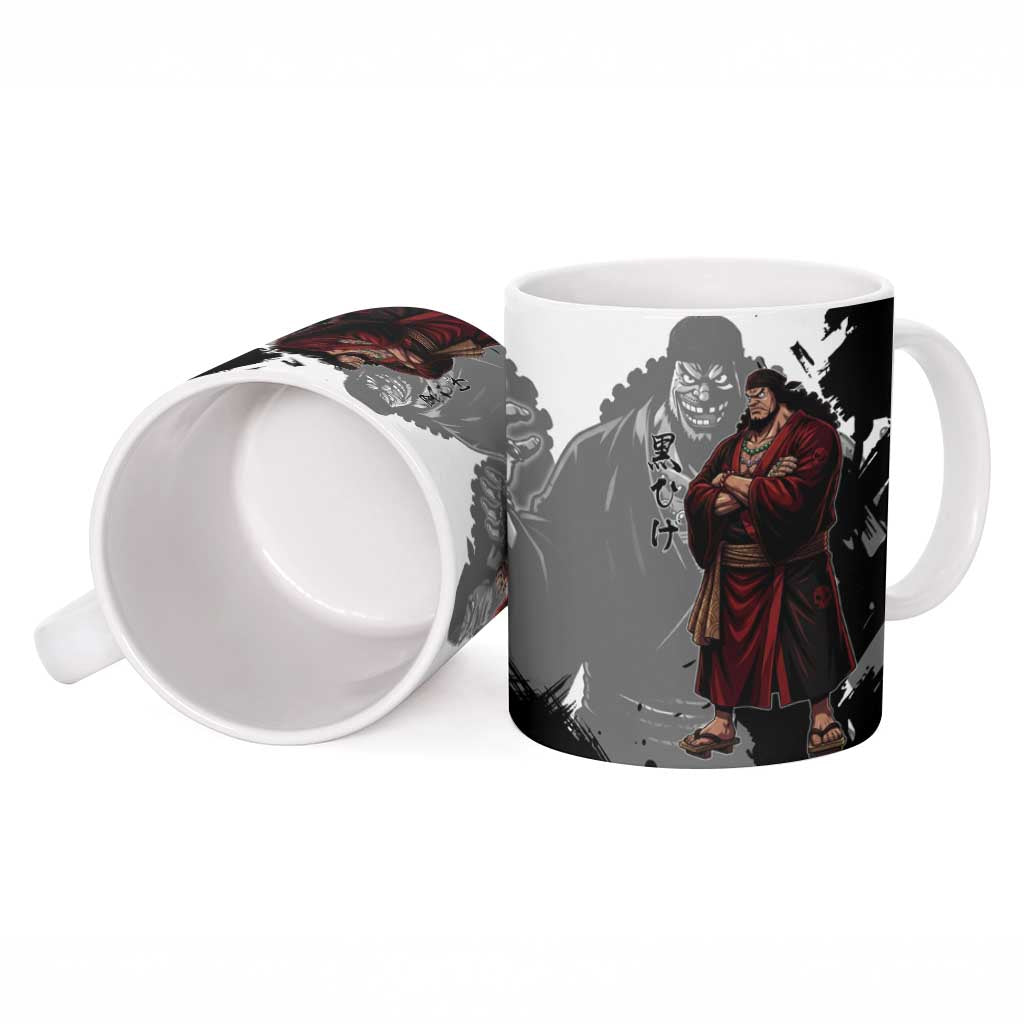 One Piece Blackbeard Ceramic Mug Dark Emperor Ink Splash Graphic