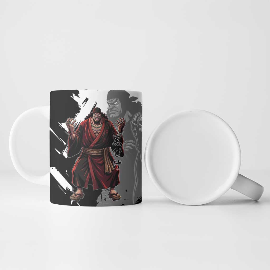 One Piece Blackbeard Ceramic Mug Dark Emperor Ink Splash Graphic