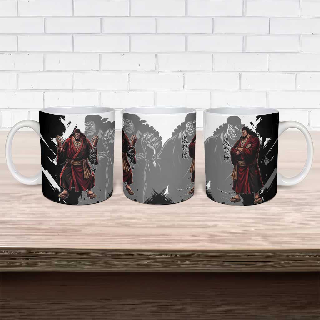 One Piece Blackbeard Ceramic Mug Dark Emperor Ink Splash Graphic