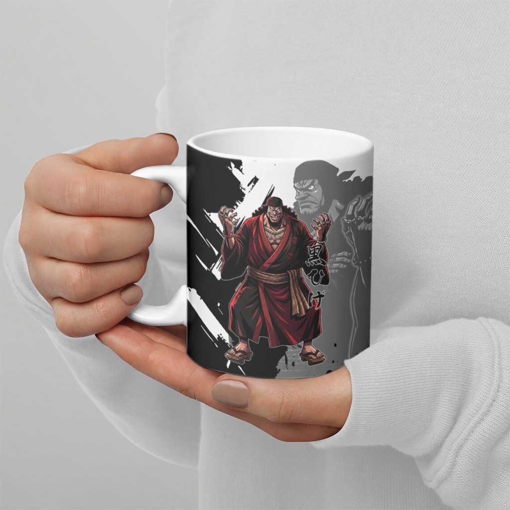 One Piece Blackbeard Ceramic Mug Dark Emperor Ink Splash Graphic