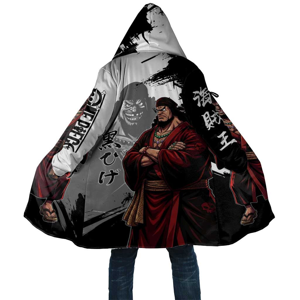 One Piece Blackbeard Cloak Dark Emperor Ink Splash Graphic