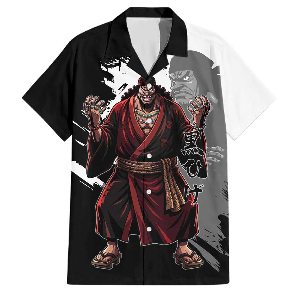 One Piece Blackbeard Family Matching Mermaid Dress and Hawaiian Shirt Dark Emperor Ink Splash Graphic