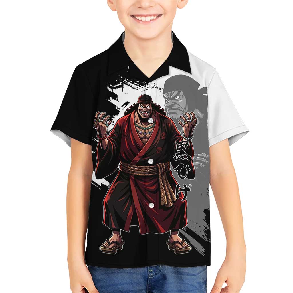 One Piece Blackbeard Hawaiian Shirt Dark Emperor Ink Splash Graphic
