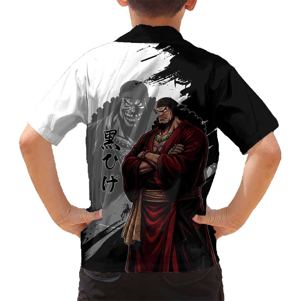 One Piece Blackbeard Hawaiian Shirt Dark Emperor Ink Splash Graphic