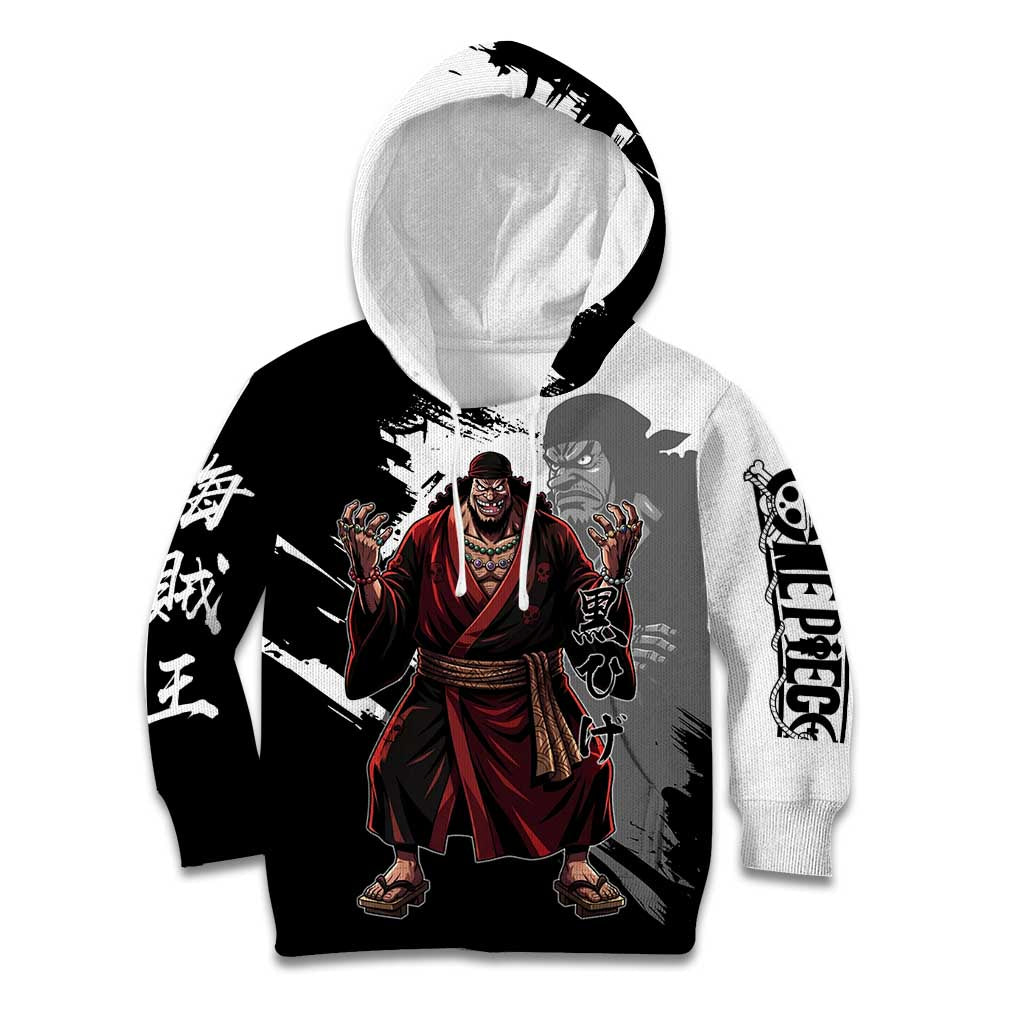 One Piece Blackbeard Kid Hoodie Dark Emperor Ink Splash Graphic