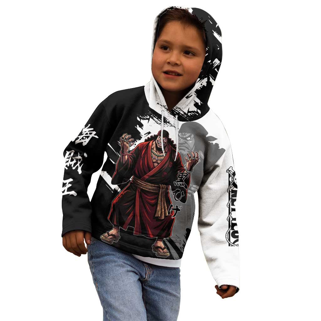 One Piece Blackbeard Kid Hoodie Dark Emperor Ink Splash Graphic