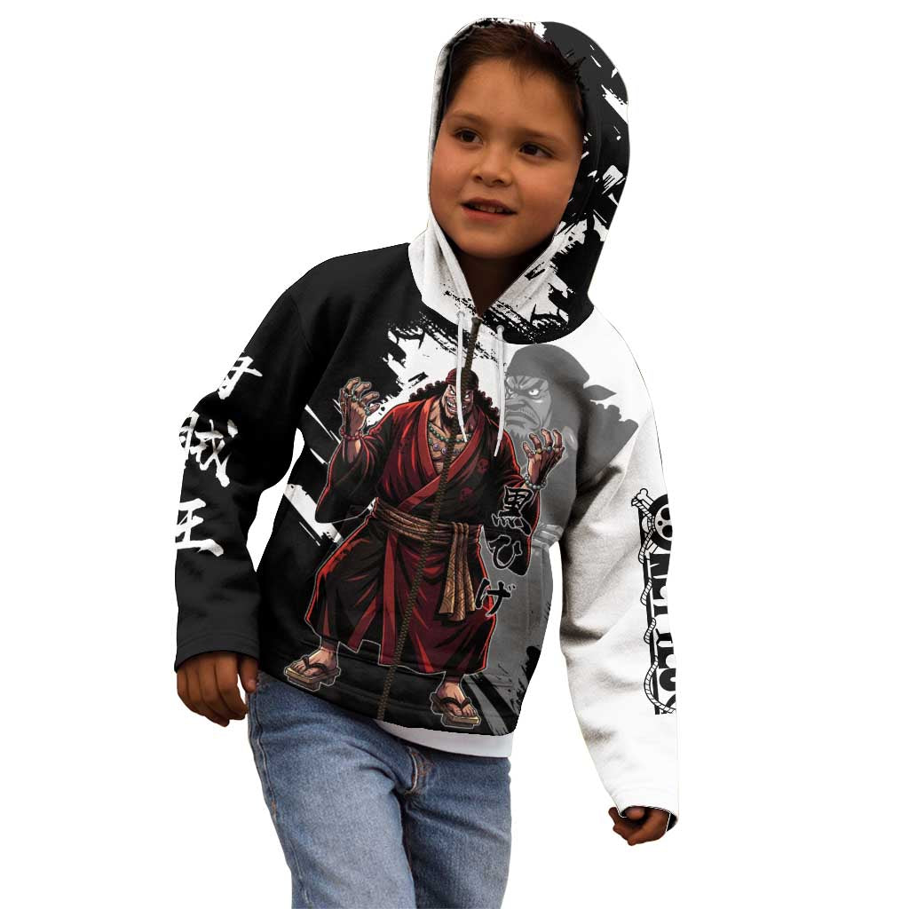 One Piece Blackbeard Kid Hoodie Dark Emperor Ink Splash Graphic