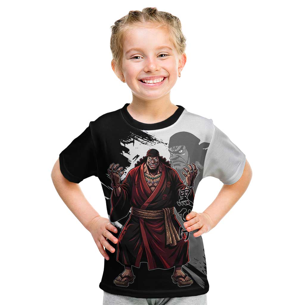 One Piece Blackbeard Kid T Shirt Dark Emperor Ink Splash Graphic