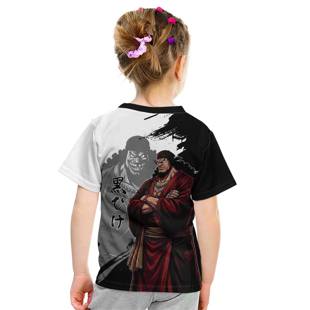 One Piece Blackbeard Kid T Shirt Dark Emperor Ink Splash Graphic