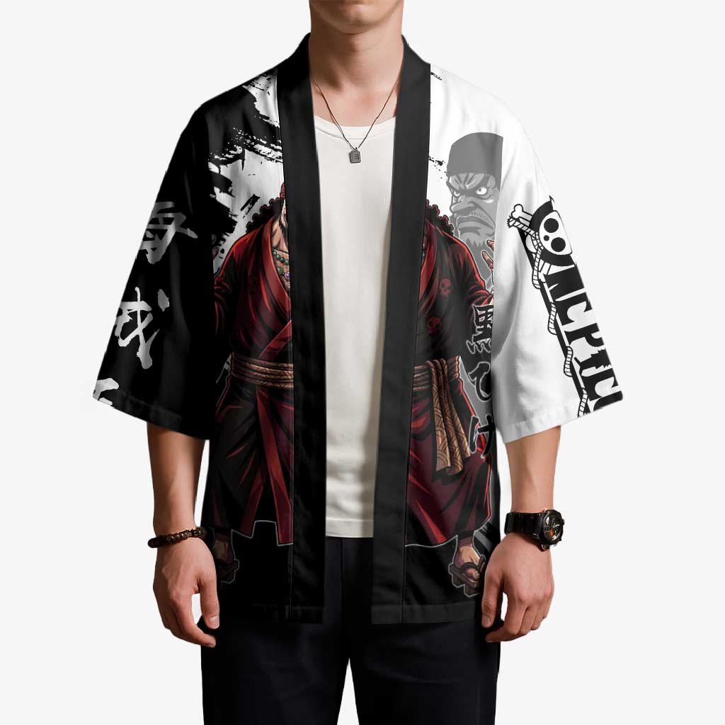 One Piece Blackbeard Kimono Dark Emperor Ink Splash Graphic