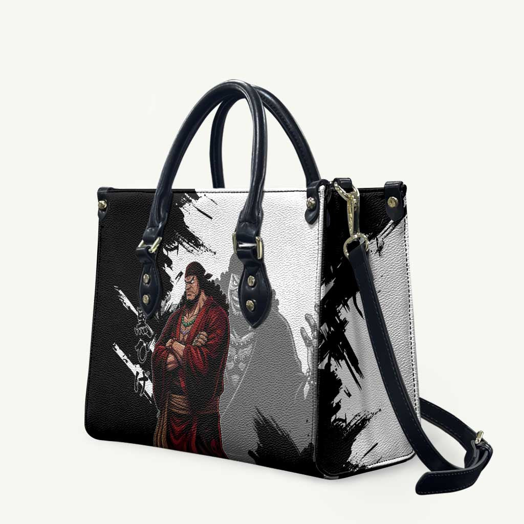 One Piece Blackbeard Leather Bag Dark Emperor Ink Splash Graphic
