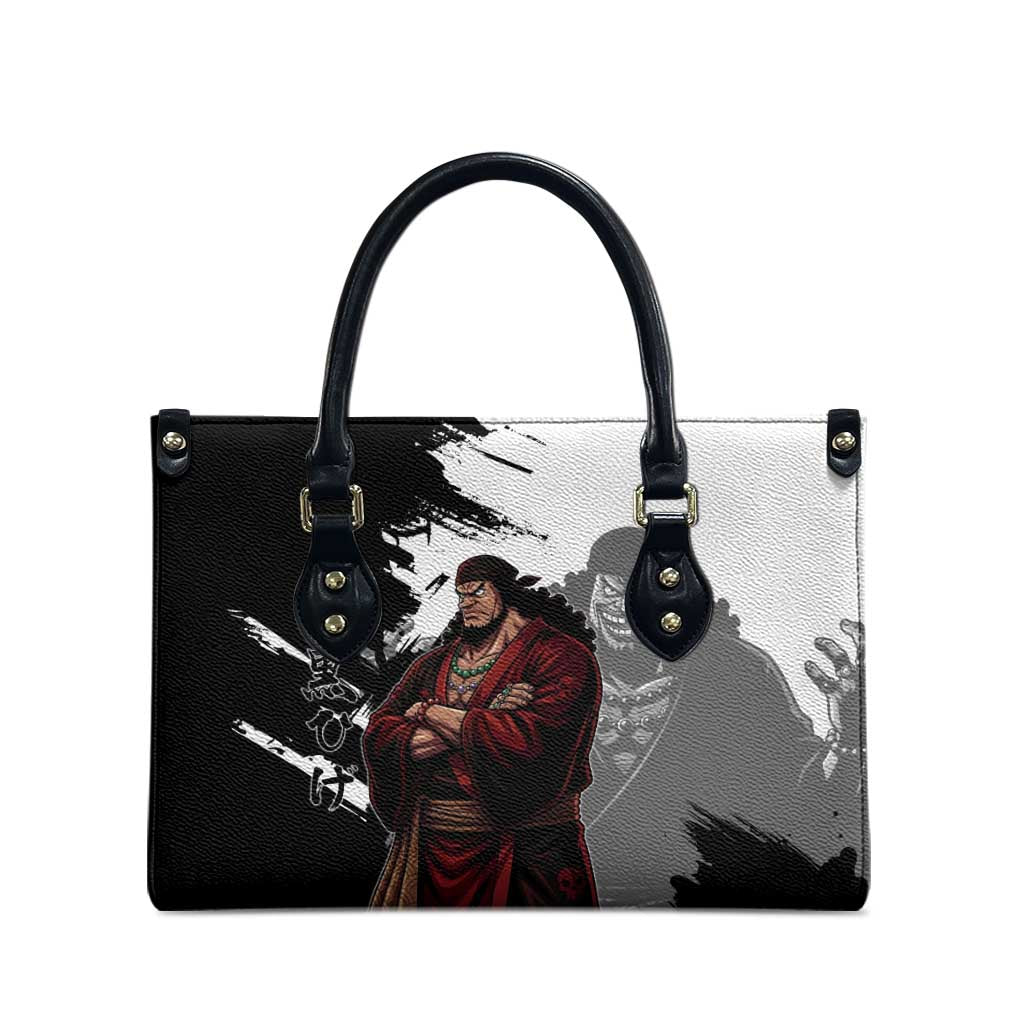 One Piece Blackbeard Leather Bag Dark Emperor Ink Splash Graphic