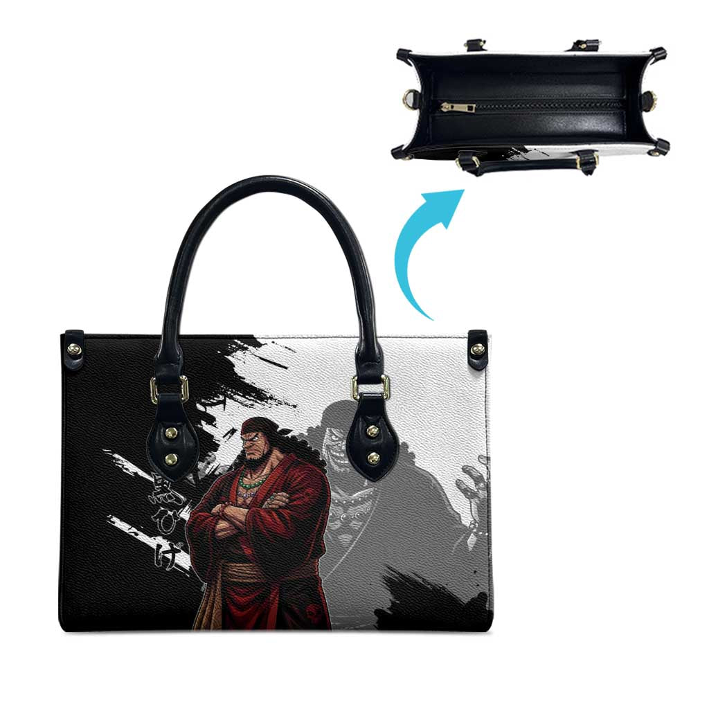 One Piece Blackbeard Leather Bag Dark Emperor Ink Splash Graphic