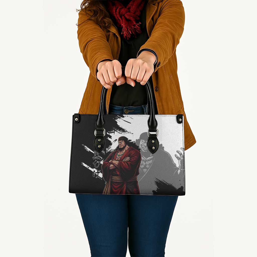 One Piece Blackbeard Leather Bag Dark Emperor Ink Splash Graphic