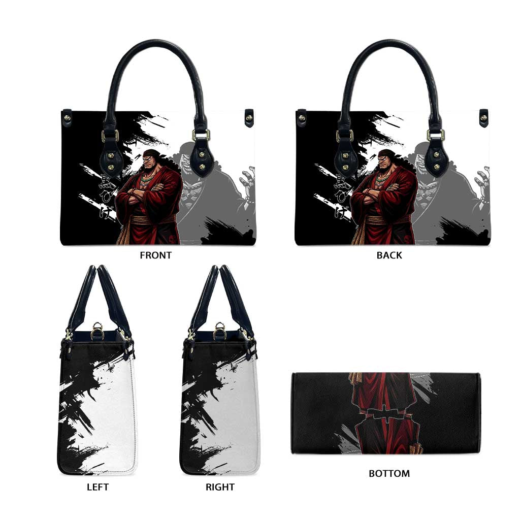 One Piece Blackbeard Leather Bag Dark Emperor Ink Splash Graphic