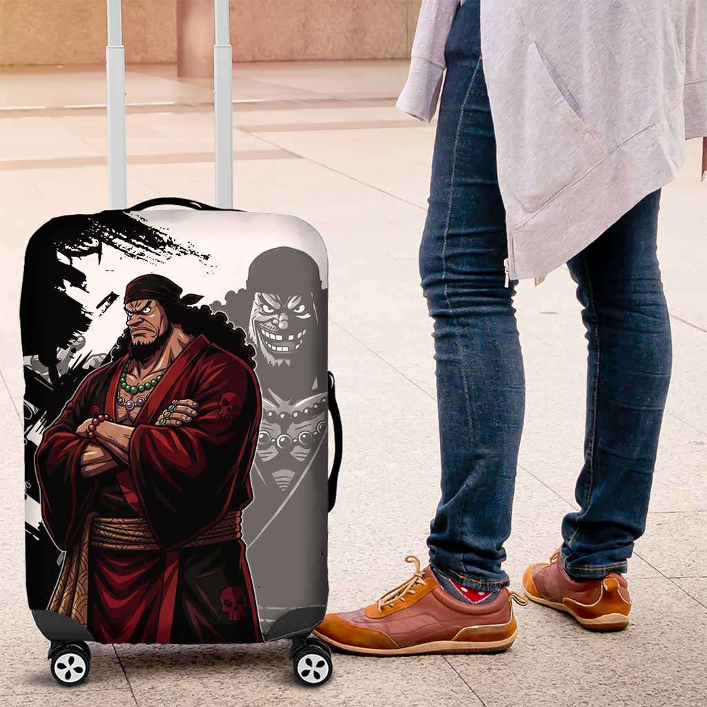 One Piece Blackbeard Luggage Cover Dark Emperor Ink Splash Graphic