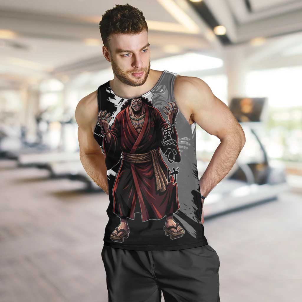 One Piece Blackbeard Men Tank Top Dark Emperor Ink Splash Graphic