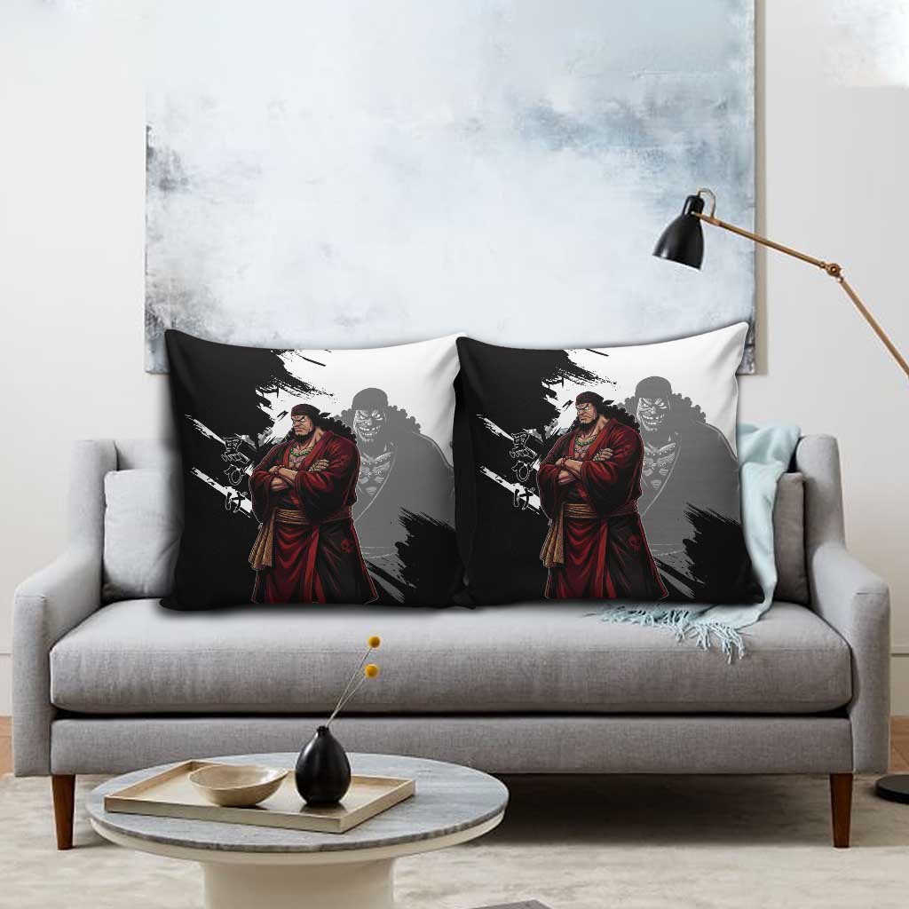 One Piece Blackbeard Pillow Cover Dark Emperor Ink Splash Graphic