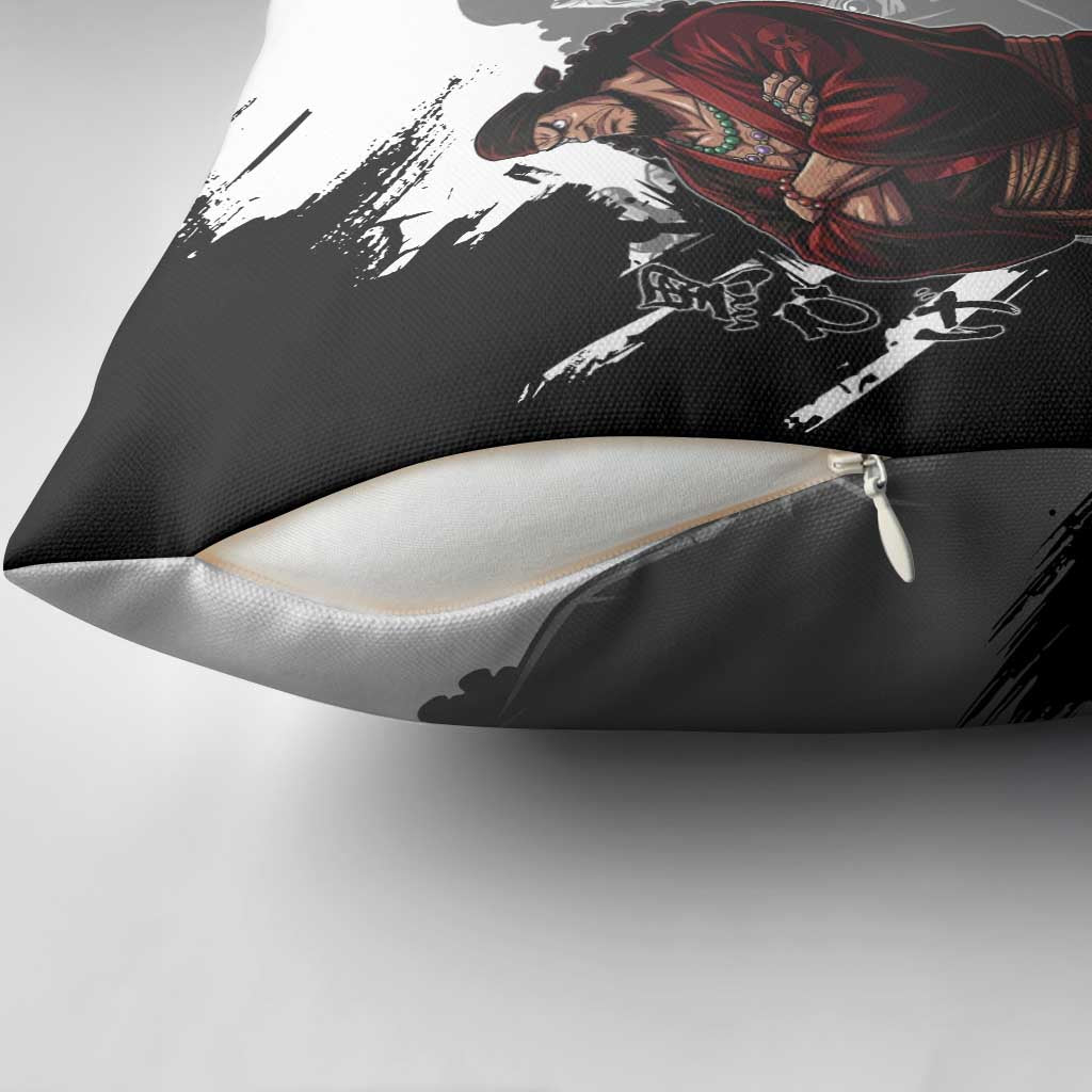 One Piece Blackbeard Pillow Cover Dark Emperor Ink Splash Graphic