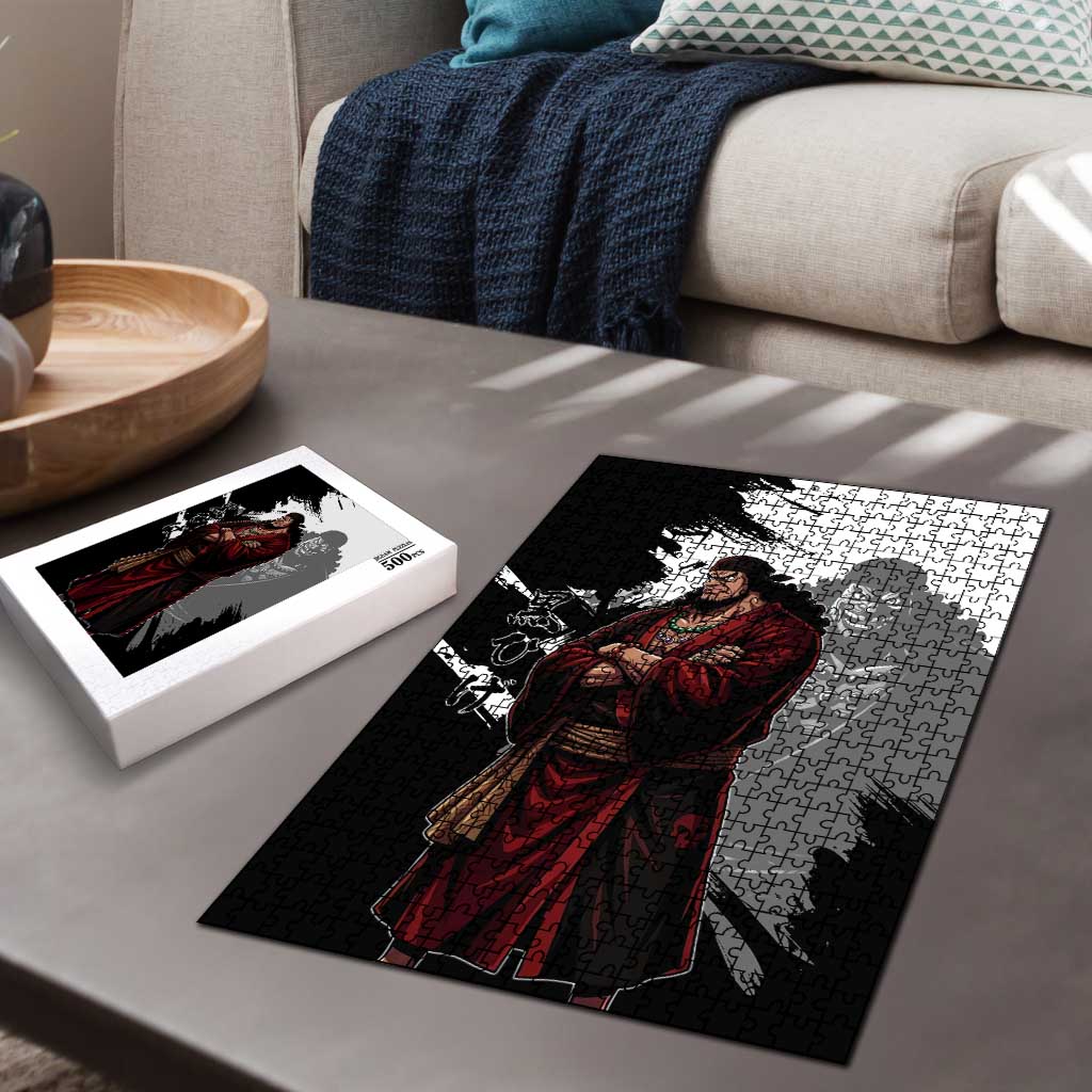 One Piece Blackbeard Puzzle Dark Emperor Ink Splash Graphic