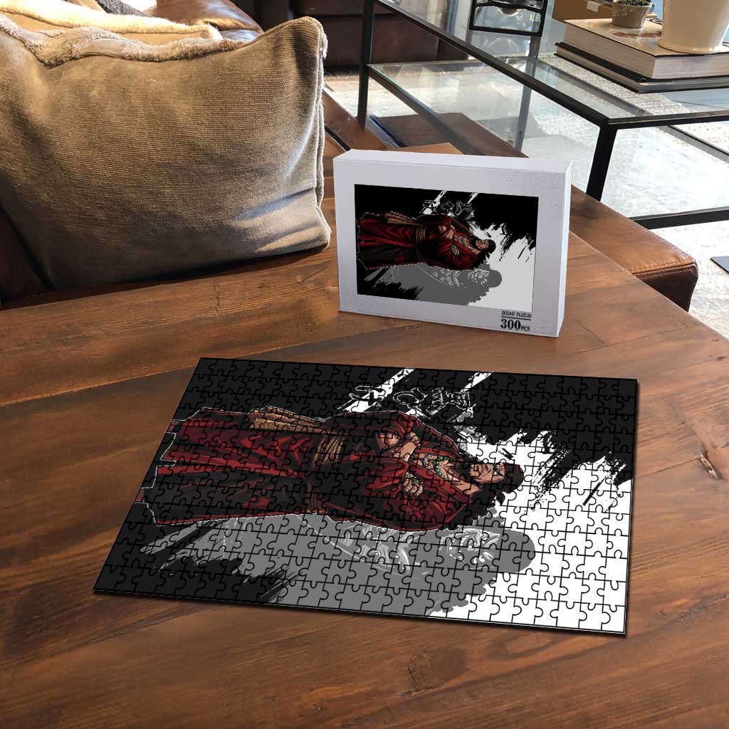 One Piece Blackbeard Puzzle Dark Emperor Ink Splash Graphic